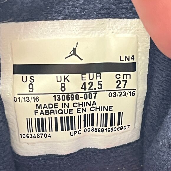 Nike Air Jordan 12 Gray University Blue Athletic Shoes 130690-007 Men\'s Size 9